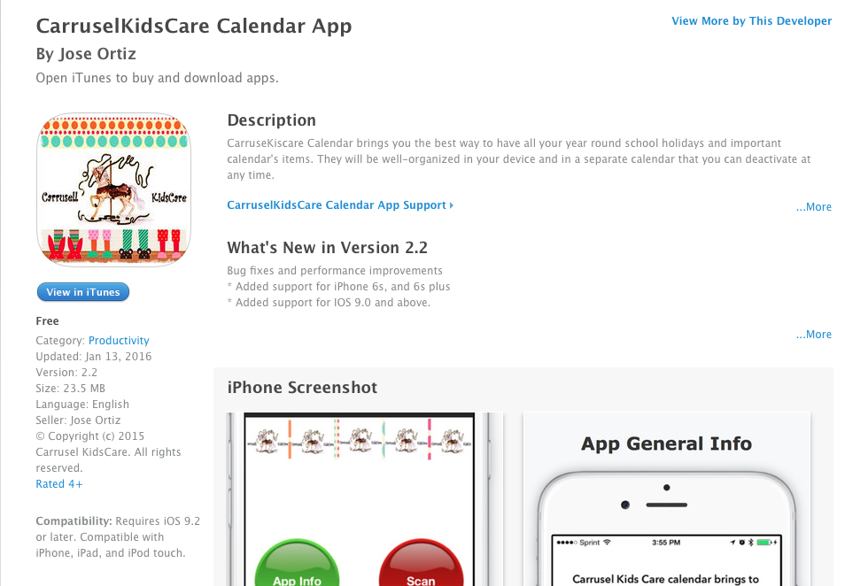 CarruselKidsCare App